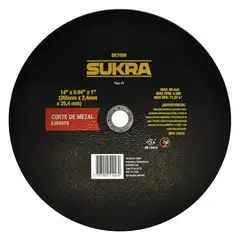 SUKRA - Disco Tronzadora 14ulg Corte Metal Acero inox 355MMx24MMx254MM SK7090