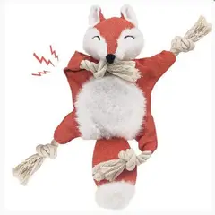 WUUFU - Peluche Mordedor Con Cuerda Y Sonido De Bolsa - zorro