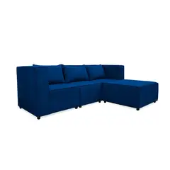 MUEBLES REM - Sala Hofer Modular Azul Petroleo