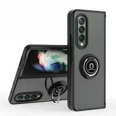 GENERICO - Funda Estuche Mate Con Anillo Compatible Samsung Z Fold 4 Negro