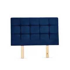 VENECIA - Cabecero Capitoneado Brend Doble Tela Azul