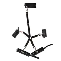 GENERICO - Arnés negro sujetador dominación Sado BDSM cuello extremidades