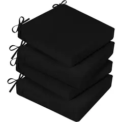DISEÑOS RAMONA'S - Cojín Para Silla Cuadrado Setx4 42x42 Negro