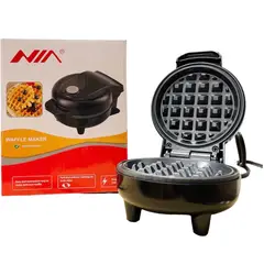 NIA - Mini Waflera Redonda Antiadherente Eléctrica Pancakes