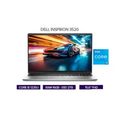DELL - PORTATIL INSPIRON 3520 15.6" INTEL CORE I5 1235U 16GB/ SSD 2TB M.2 / COMBO TECLADO Y MOUSE