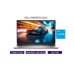 DELL - PORTATIL INSPIRON 3520 15.6" INTEL CORE I5 1235U 16GB/ SSD 512GB M.2 / COMBO TECLADO Y MOUSE