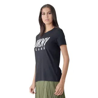 DKNY - Camiseta Logo Original Negro Para Mujer