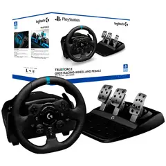 LOGITECH - Volante de Carreras G923 TRUEFORCE · 900° · Pedales Incluidos · Para PS5 / PS4 / PC