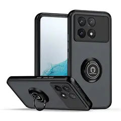GENERICO - Funda Estuche Mate Con Anillo Compatible Xiaomi Poco X6 Pro 5G Negro