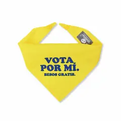WAWAW - Pañoleta para perro talla S amarillo Vota por mí
