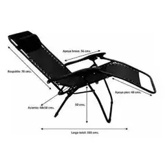 HOME - Silla Playera Asoleadora Silla De Jardin Silla Plegable Descanso