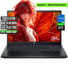 ACER - Portátil Nitro Intel Core I7 RTX 4060 16GB 512GB 15,6"