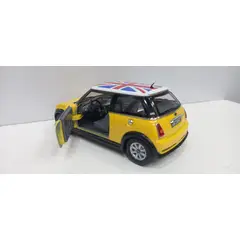 GENERICO - CARRO MINI COOPER S AMARILLO A ESCALA 128 DE COLECCIÓN