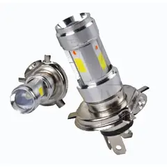 REVO - BOMBILLO LED MOTO CARRO 1200 LUMENE H4 TRICETA LUZ LUJO AZUL