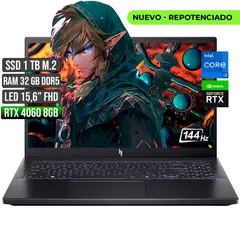 ACER - Portátil Nitro Intel Core I7 RTX 4060 32GB 1TB 15.6" FHD