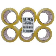 TESA - Cinta Basic Transparente Empaque 48 X 100 Mts X6 Uds