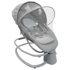 PREMIUM BABY - Silla Mecedora Columpio Moises 4 En 1 Gris
