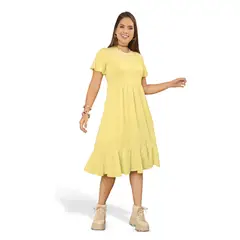 ATYPICAL - Vestido Mujer Amarillo Pastel 96302