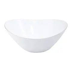 ESSENZA - Bowl Blanco Redondo Boat Gold Vitro De 6 Pulgadas