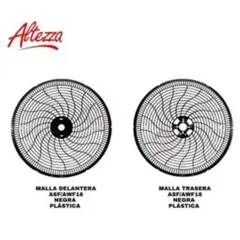 ALTEZZA - Repuesto Juego De Mallas Parrillas Ventilador ASF-1877 Negro