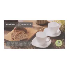 ESSENZA - Tazas De Cafe Pocillos Set 8 Piezas 210ml En Opal
