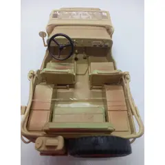 GENERICO - CARRO JEEP WILLYS MILITAR TAPA BAJA ARENA A ESCALA 118