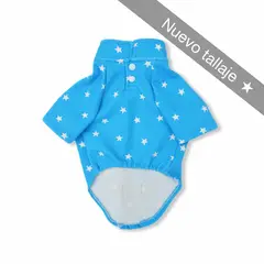 WAWAW - Polo para perro talla S aguamarina estrellas