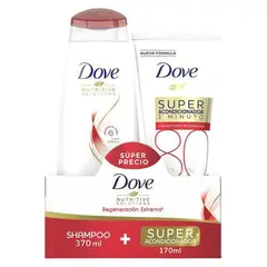 DOVE - Shampoo Y Acondicion Regeneración Extrema 370Ml + Aco X 170Ml