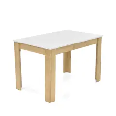 VENECIA - Mesa de Comedor Vorú 4 Puestos Blanco Natural