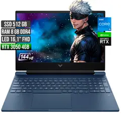 HP - VICTUS INTEL CORE I5-11400H RTX 3050 4GB SSD 512GB RAM 8GB LED 16" FHD 144Hz