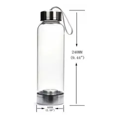 GENERICO - BOTELLA DE AGUA CUARZO MORADOROSADO Y CRISTAL