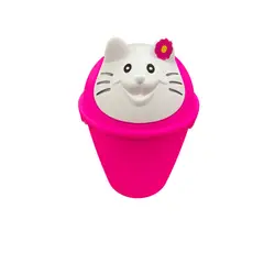 PRAKTIPLAS - Papelera Gata 6 Litros Fucsia