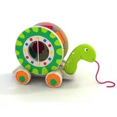 GENERICO - Juguete de Arrastrar En Madera Tortuga Montessori Niños