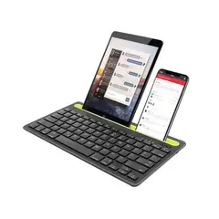 MYMOBILE - Teclado Inalambrico Recargable Bluetooth 2 Canales Multidispositivo