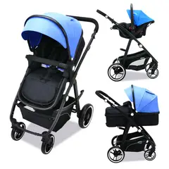 ASALVO - Coche Para Bebe Travel System Two Azul
