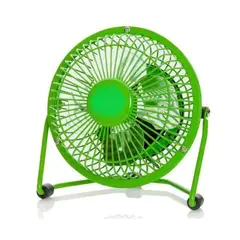 GENERICO - Mini Ventilador USB Metalico Pc 4 pulgadas Azul