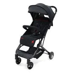 ASALVO - Coche Para Bebe Flight Negro-Rojo