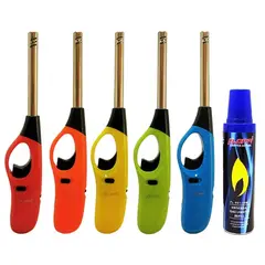 GENERICO - Encendedor mechero Recargable Estufa cocina + Gas Butano