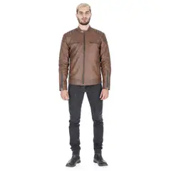 LA CHAQUETERIA - Chaqueta en Cuero Ovejo Miel SBK