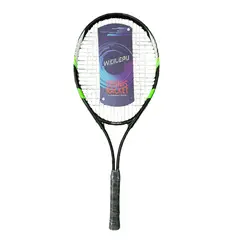GENERICO - Raqueta de tenis Verde Weilepu 28" en aluminio + 3 pelotas