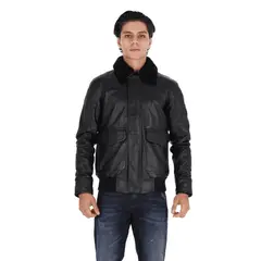 LA CHAQUETERIA - Chaqueta Cuero Negro Piloto Shaila