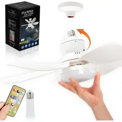 VENTILO - Ventilador Con Bombillo Con Luz 40W + Control Remoto