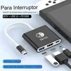 GENERICO - Adaptador Usb-c A Hdmi Usb 3.0 Pd 100w Para Nintendo Switch