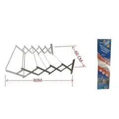 GENERICO - Tendedero Ropa Aluminio Plegable Pared 80 X 60