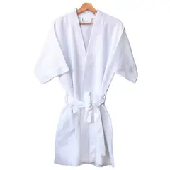 KARYTEX - Bata Salida De Ducha Piqué 100% Poliéster Hombre Color Blanco