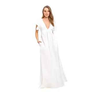 ONDA DE MAR - Vestido Blanco Vel186whts