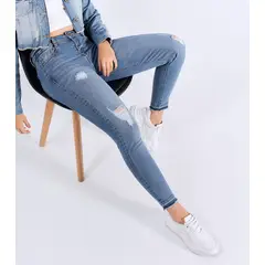 UNSER - Jean con Rotos Para Mujer