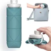GENERICO - Botella De Silicona Termo Botilito Plegable De 600 Ml