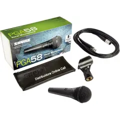 SHURE - Microfono PGA58 Vocal 3 Microfonos X 1