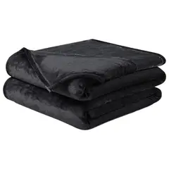 KARYTEX - Cobija Piel De Conejo Cama Doble Color Negro